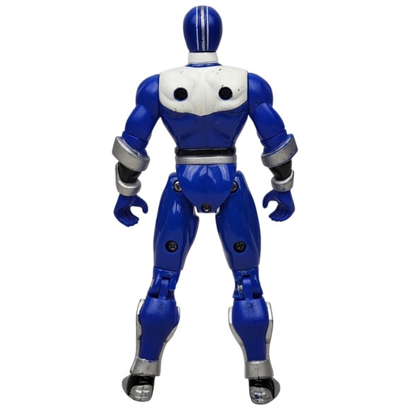Power Rangers Time Force Deluxe Blue Mega Battle Power Ranger 5.5" - Bandai 2000 - Picture 2 of 4